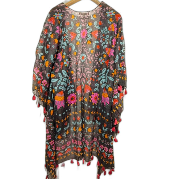 Natural Life  Nandita Tassel Floral Kimono One Size NWT - Picture 9 of 11